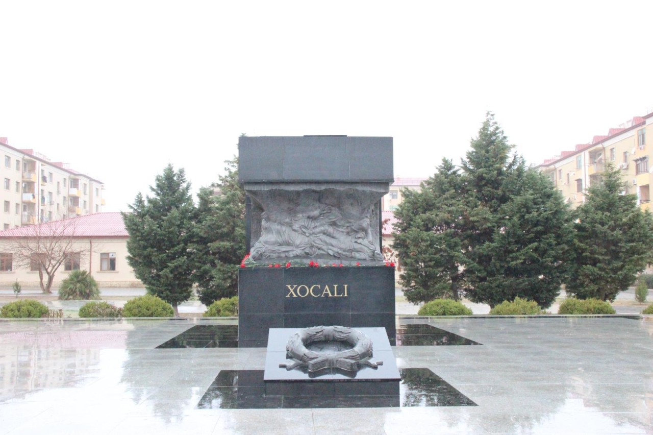 Goranboyda Xocalı soyqırımı qurbanlarının xatirəsi anılıb - FOTOLAR